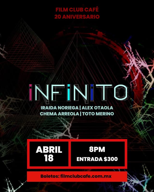 INFINITO - FILM CLUB CAFÉ - 20 ANIVERSARIO